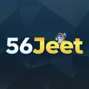 56Jeet app icon: white 56 and gold Jeet lettering with a small mascot on a dark blue tile