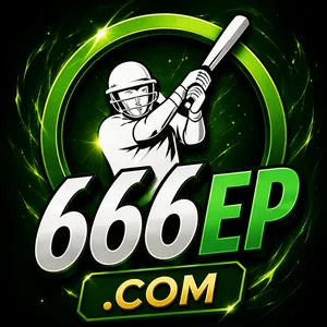 666EP app icon: a cricket batsman inside a green neon ring above 666EP .com lettering on a black tile