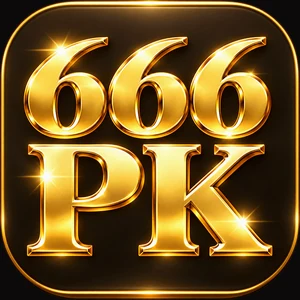 666PK app icon: gold 666PK lettering on a black rounded tile