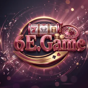 6E app icon: gold 6E.Game lettering with a 777 slot strip on a dark red tile