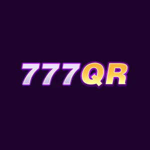 777QR header wordmark: silver 777 and gold QR lettering with a purple outline placed on a dark purple tile