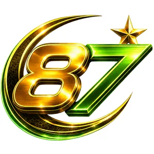 87Club app icon: gold 87 with a green star on a white tile