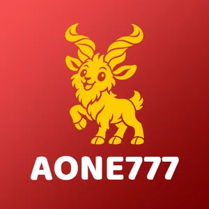 AOne777 app icon: golden goat mascot above the AONE777 wordmark on a red tile