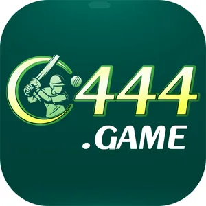 C444 app icon: a cricket batsman inside a green C beside 444 .GAME lettering on a dark green tile