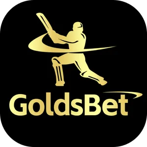 GoldsBet app icon: a gold cricket batsman above GoldsBet lettering on a black tile