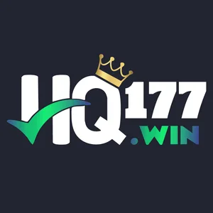HQ177 app icon: white HQ177 .win wordmark with a crown on a dark tile