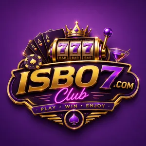 ISB07 app icon: gold ISB07 .com wordmark with 777 and “play · win · enjoy” on a purple tile