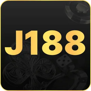 J188 app icon: gold J188 lettering over casino chips and cards on a black tile